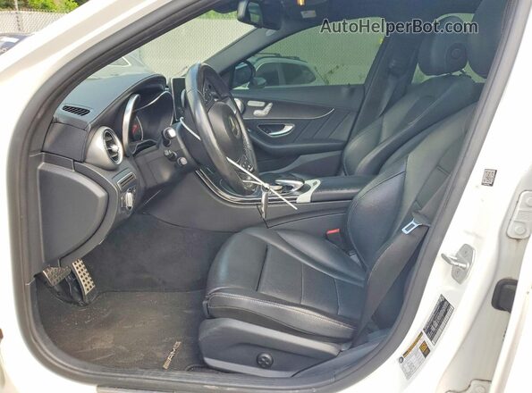 55SWF4KB6GU150607 2016 MERCEDES-BENZ C White Vista interior delantera