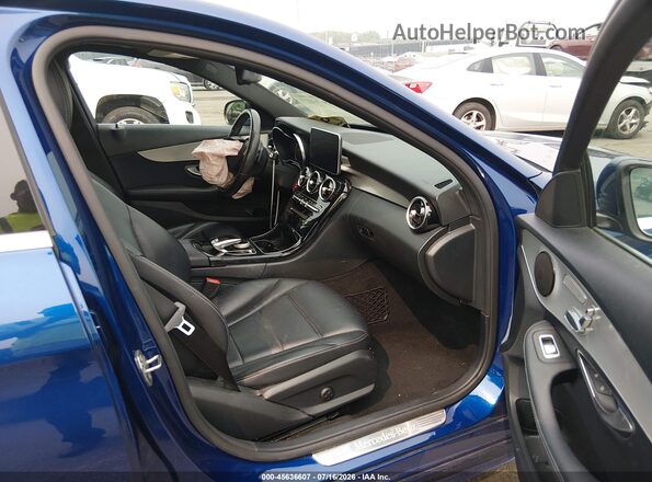 55SWF4KB6HU206336 2017 MERCEDES-BENZ C-CLASS Blue Սալոնի դիմացի տեսք