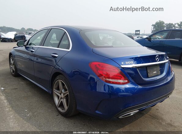 55SWF4KB6HU206336 2017 MERCEDES-BENZ C-CLASS Blue Հետևի ձախ