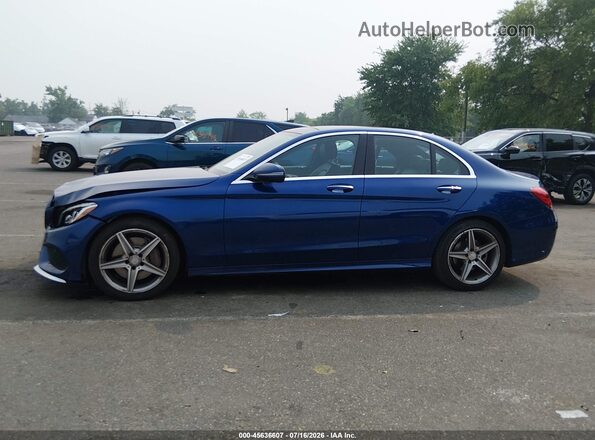 55SWF4KB6HU206336 2017 MERCEDES-BENZ C-CLASS Blue Սալոնի 360 աստիճան տեսք