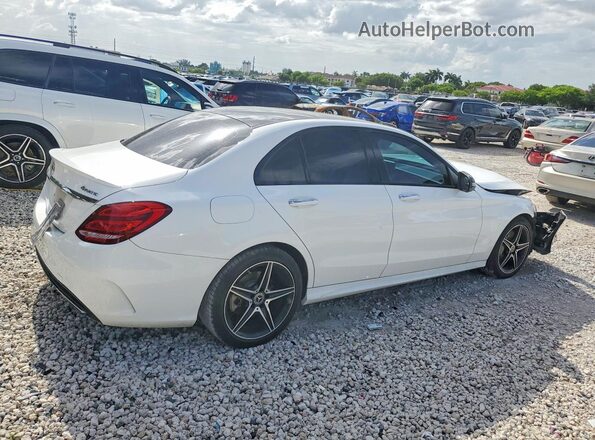 55SWF4KB6JU237835 2018 MERCEDES-BENZ C White Tył prawy