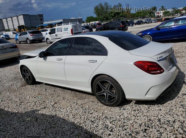 55SWF4KB6JU237835 2018 MERCEDES-BENZ C White Tył lewy