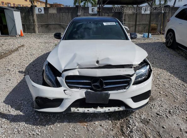 55SWF4KB6JU237835 2018 MERCEDES-BENZ C White Widok z przodu