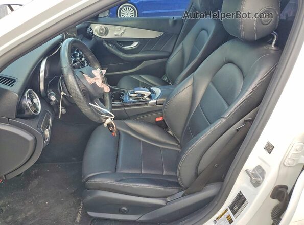 55SWF4KB6JU237835 2018 MERCEDES-BENZ C White Widok wnętrza z przodu