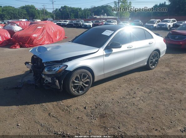 55SWF4KB6JU250911 2018 MERCEDES-BENZ C-CLASS Серебряный Передняя левая четверть
