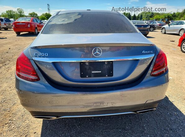 55SWF4KB6JU251928 2018 MERCEDES-BENZ C Серый Вид сзади