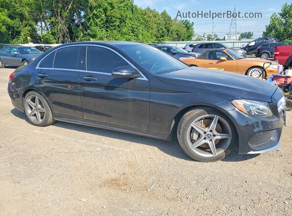 55SWF4KB6JU273217 2018 MERCEDES-BENZ C Black წინა მარჯვენა