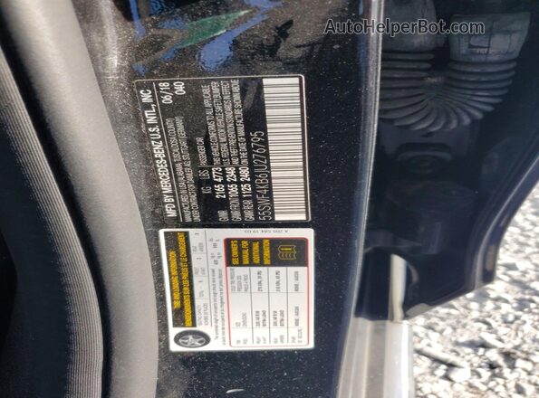 55SWF4KB6JU276795 2018 MERCEDES-BENZ C Black Շարժիչի բաժամունքի տեսք