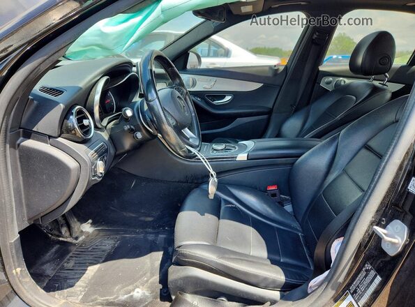 55SWF4KB6JU281317 2018 MERCEDES-BENZ C Black Vista interior delantera