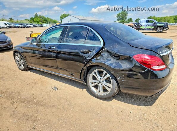 55SWF4KB6JU281317 2018 MERCEDES-BENZ C Black Trasero izquierdo