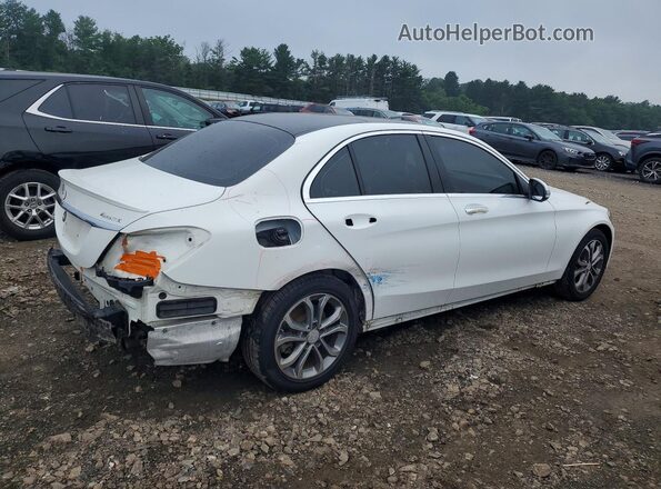 55SWF4KB7GU108561 2016 MERCEDES-BENZ C Белый Задняя правая четверть