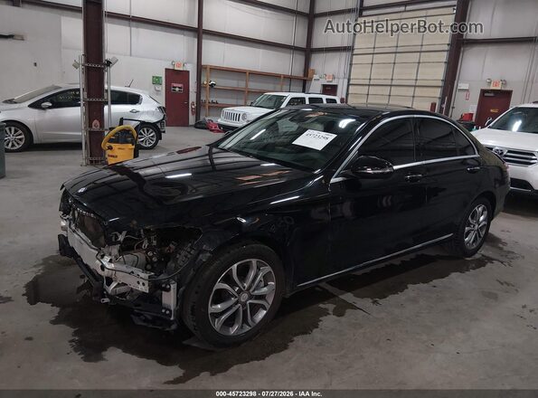 55SWF4KB7GU136425 2016 MERCEDES-BENZ C-CLASS Black Առջևի ձախ երեք քառորդ տեսարան
