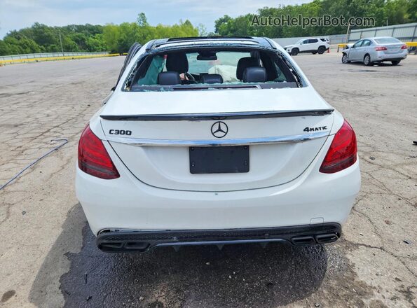 55SWF4KB7GU161552 2016 MERCEDES-BENZ C White Вид ззаду