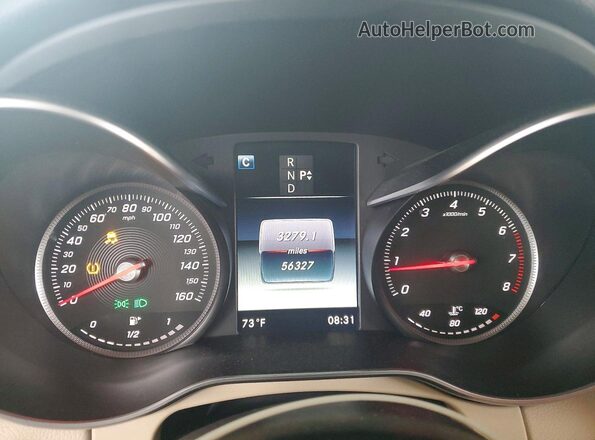 55SWF4KB7HU202554 2017 MERCEDES-BENZ C Белый Вид щитка приборов
