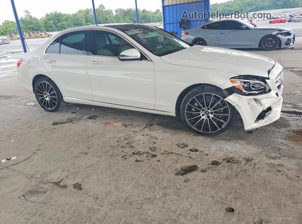55SWF4KB7HU202554 2017 MERCEDES-BENZ C Белый Передняя правая четверть