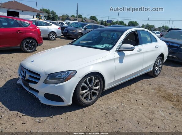 55SWF4KB7HU224747 2017 MERCEDES-BENZ C-CLASS White Vista tres cuartos delantera izquierda