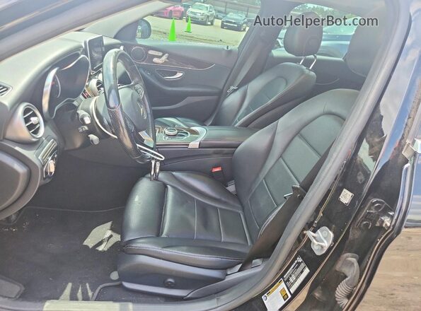 55SWF4KB7HU226322 2017 MERCEDES-BENZ C Black Вид салону спереду