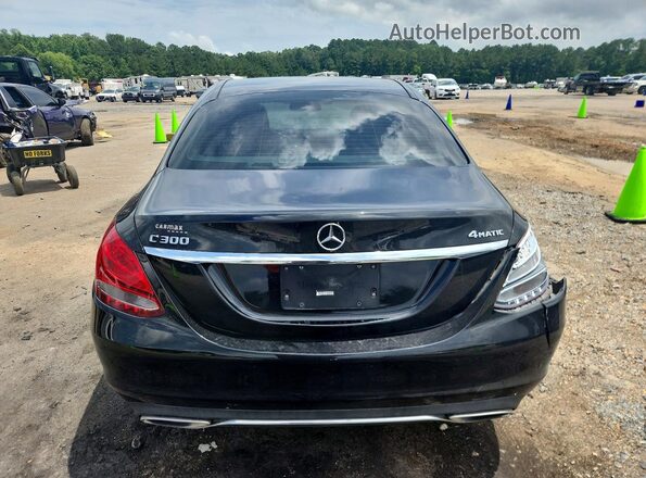 55SWF4KB7HU226322 2017 MERCEDES-BENZ C Black Вид ззаду