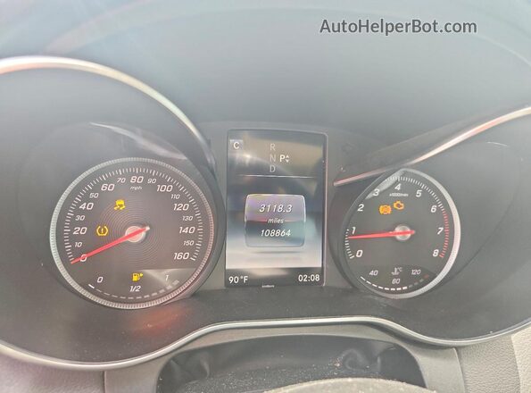 55SWF4KB7HU226322 2017 MERCEDES-BENZ C Black Вид щитка приладів
