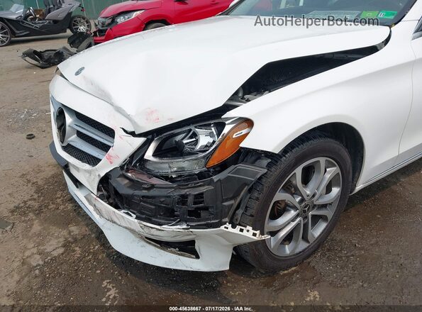 55SWF4KB7JU244549 2018 MERCEDES-BENZ C-CLASS White Вид спереду