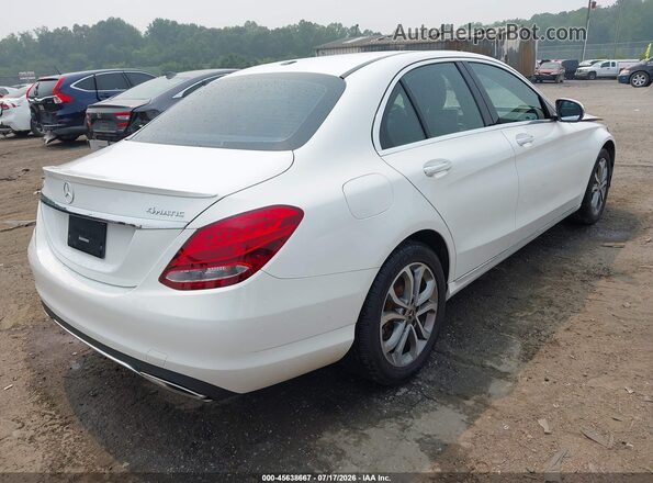 55SWF4KB7JU244549 2018 MERCEDES-BENZ C-CLASS White Задня права чверть
