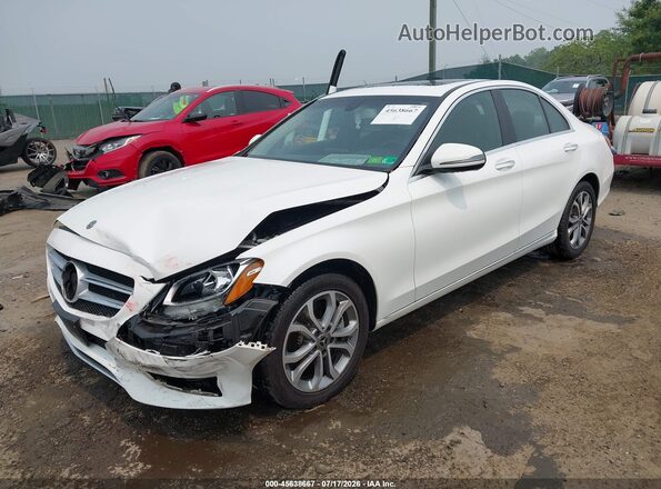 55SWF4KB7JU244549 2018 MERCEDES-BENZ C-CLASS White Передня ліва чверть