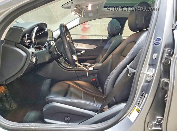 55SWF4KB8GU104650 2016 MERCEDES-BENZ C Gray Widok wnętrza z przodu