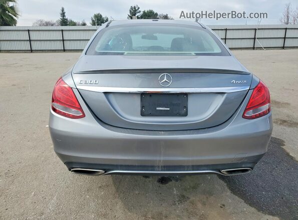 55SWF4KB8GU109637 2016 MERCEDES-BENZ C Gray Հետևի տեսք