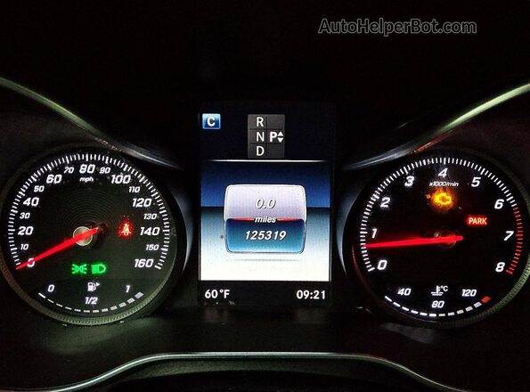 55SWF4KB8GU121335 2016 MERCEDES-BENZ C Gray Սարքավորումների վահանակի տեսք