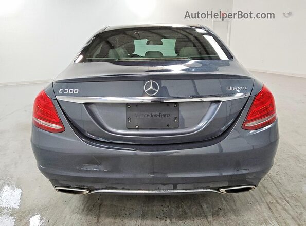 55SWF4KB8GU121335 2016 MERCEDES-BENZ C Gray Հետևի տեսք