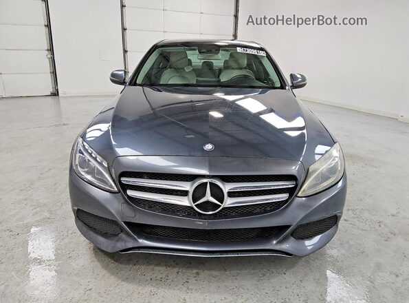 55SWF4KB8GU121335 2016 MERCEDES-BENZ C Gray Դիմացի տեսք