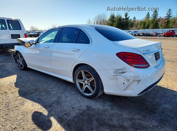 55SWF4KB8GU144095 2016 MERCEDES-BENZ C White Trasero izquierdo