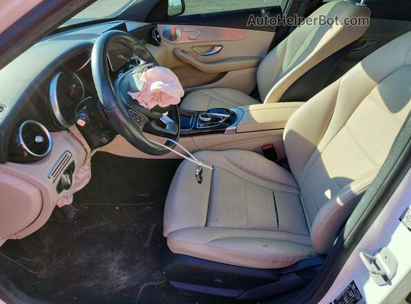 55SWF4KB8GU144095 2016 MERCEDES-BENZ C White Vista interior delantera