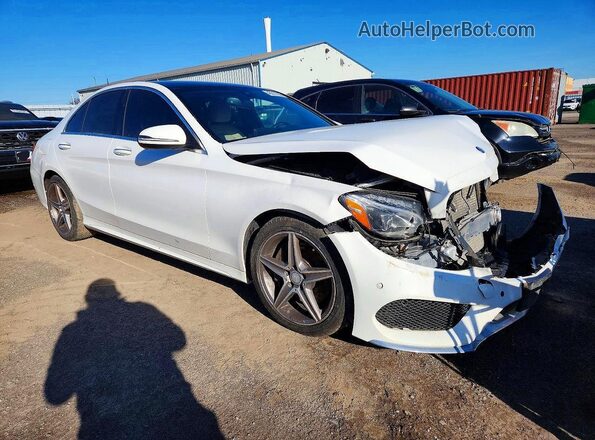 55SWF4KB8GU144095 2016 MERCEDES-BENZ C White Delantero derecho