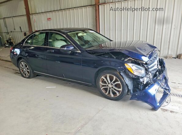 55SWF4KB8GU161088 2016 MERCEDES-BENZ C Blue Передня права чверть
