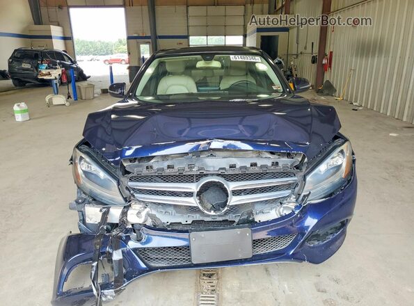 55SWF4KB8GU161088 2016 MERCEDES-BENZ C Blue Вид спереду