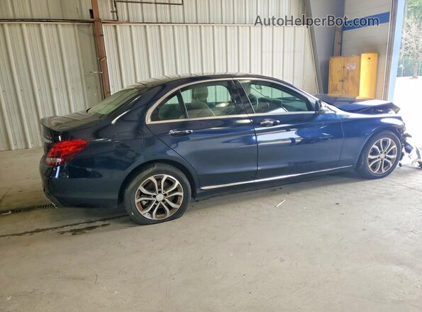 55SWF4KB8GU161088 2016 MERCEDES-BENZ C Blue Задня права чверть