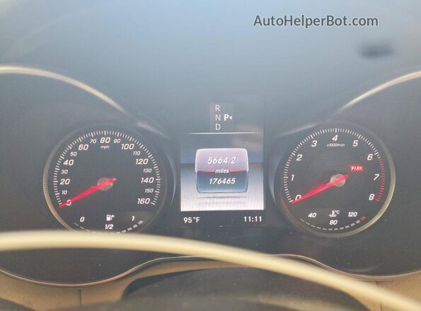 55SWF4KB8GU161088 2016 MERCEDES-BENZ C Blue Вид щитка приладів