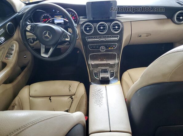 55SWF4KB8GU161088 2016 MERCEDES-BENZ C Blue Вид панелі приладів