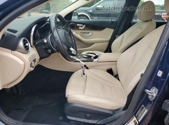 55SWF4KB8GU165044 2016 MERCEDES-BENZ C Blue Front interior view