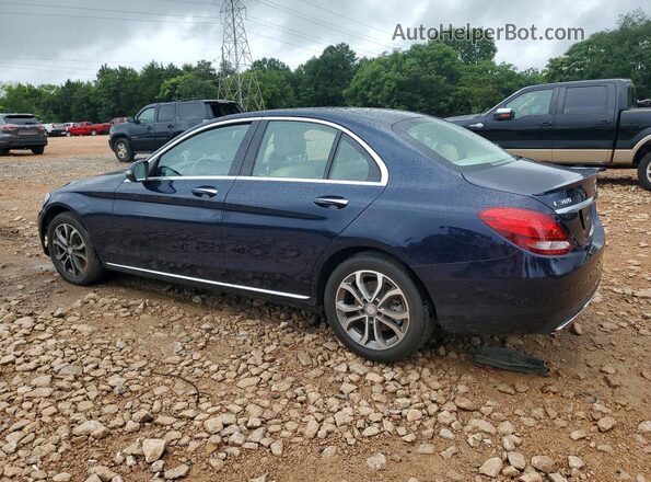 55SWF4KB8GU165044 2016 MERCEDES-BENZ C Blue Rear left