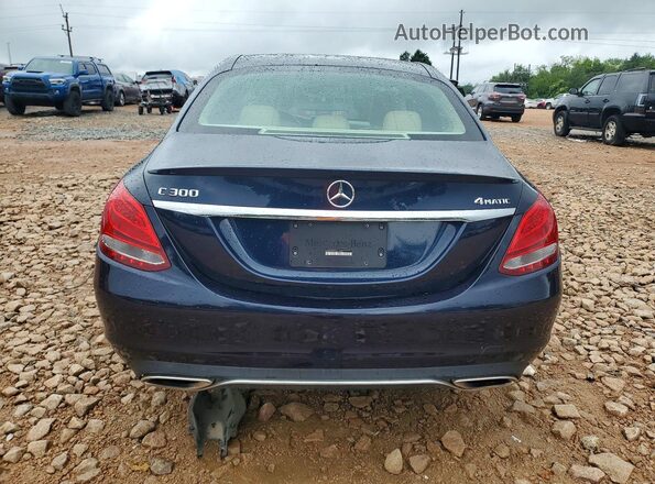 55SWF4KB8GU165044 2016 MERCEDES-BENZ C Blue Rear view