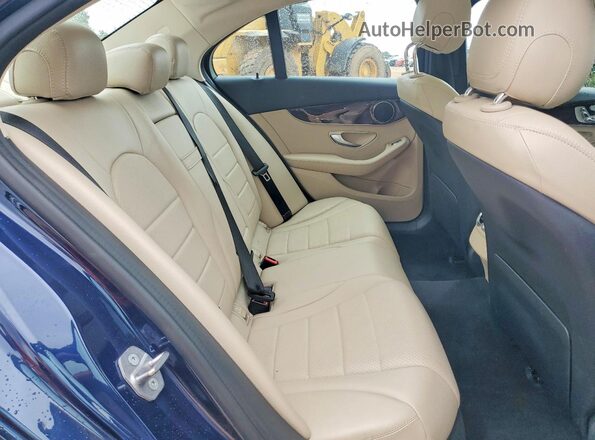 55SWF4KB8GU165044 2016 MERCEDES-BENZ C Blue Rear seats view