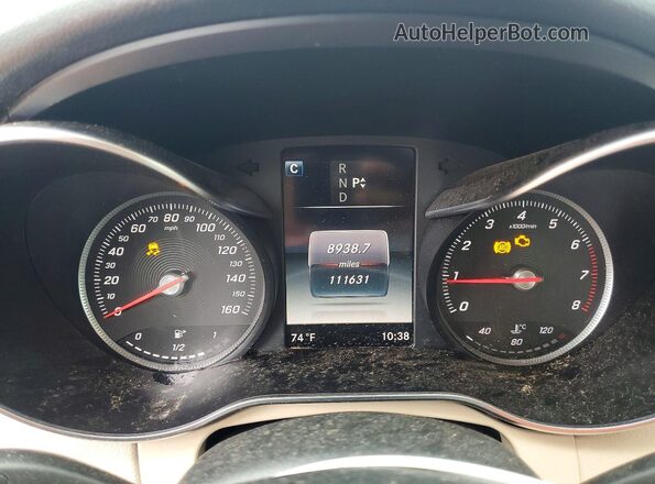 55SWF4KB8GU165044 2016 MERCEDES-BENZ C Blue Instrument cluster view