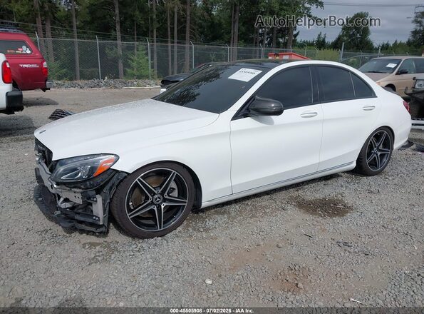 55SWF4KB8GU168090 2016 MERCEDES-BENZ C-CLASS White Przód lewy