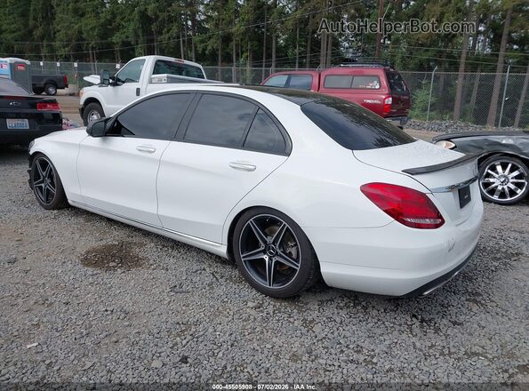 55SWF4KB8GU168090 2016 MERCEDES-BENZ C-CLASS White Tył lewy