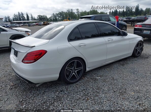 55SWF4KB8GU168090 2016 MERCEDES-BENZ C-CLASS White Tył prawy