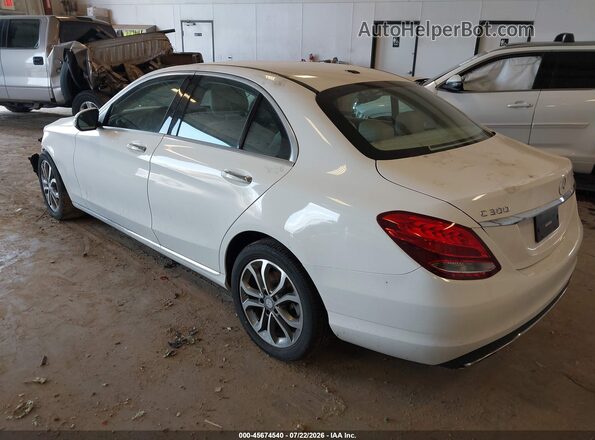 55SWF4KB8GU172205 2016 MERCEDES-BENZ C-CLASS Белый Задняя левая четверть