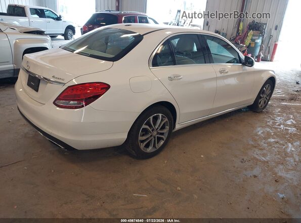 55SWF4KB8GU172205 2016 MERCEDES-BENZ C-CLASS Белый Задняя правая четверть