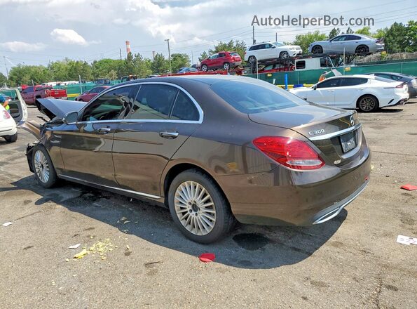 55SWF4KB8HU183495 2017 MERCEDES-BENZ C Brown Հետևի ձախ